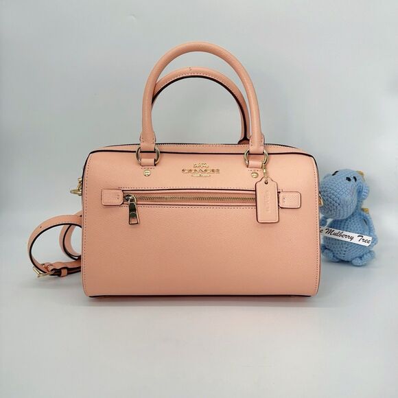 Coach 79946 Rowan Women Leather Satchel Bag Faded Blush Pink Crossbody NWT $350 - Picture 1 of 8